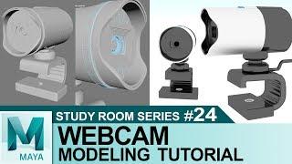 Webcam Modeling Tutorial in Autodesk Maya 2017 | 3D for Beginners | Study Room Series #24