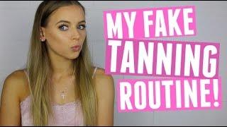 MY FAKE TANNING ROUTINE!! | Rachel Catherine