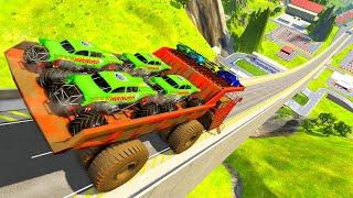 HT Gameplay # 20 | Big Trucks vs Epic High Speed Cars Jumps & Super Cars vs Giant Speed Bumps