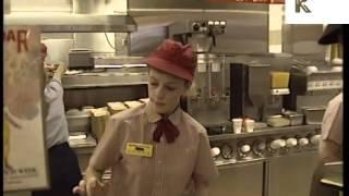 Late 1980s Early 1990s McDonald's, UK Fast Food, Archive Footage