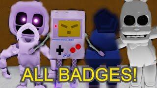 HOW TO GET ALL 20 BADGES + G-BOY BADGE IN FNAF NEW SKIN ROLEPLAY! - Roblox