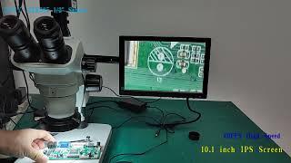 Lapsun 6745T 6.7X-45X Simul Focal Focus Stereo Microscope Set with Sony IMX385 60FPS HDMI Camera