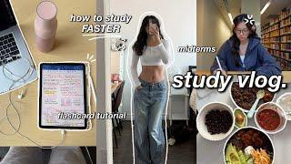 study vlog ️ VERY productive days in my life: how to study FASTER, student routines & what i eat