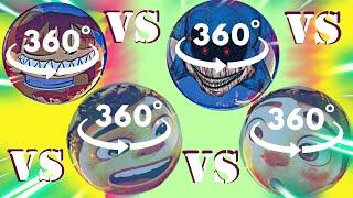 360 VR - Sonic EXE vs Sally EXE vs Luca vs Alberto - Coffin Dance Grand Prix - WATER BALOONS RACE