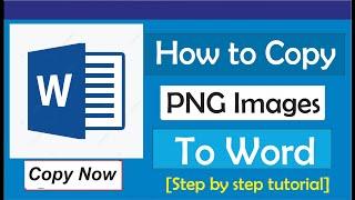 How To Copy Png Image To Word