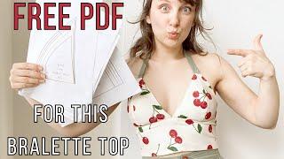 Sew your own stylish bralette top with my free printable PDF pattern!