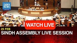 LIVE: Sindh Assembly Session 25 Feb | Dawn News English