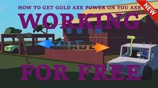 Roblox:Lumber Tycoon (PATCHEDWAITINGFORNEWDLL) How TO GET GOLD AXE Power ON You axe!!!!!