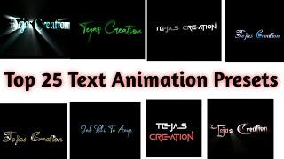 Top 20 Alight Motion Text Animation Presets |AlightMotion Preset Download Free  text presets