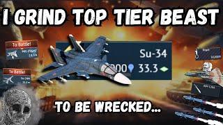 Top Tiers are UNPLAYABLE Again!| Su-34 Grind Experience (It's Impossible to gain any exp...)