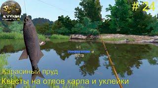 Карасиный пруд. Ежедневные квесты: карп и уклейка. Выполнить за 40 минут.  # 24. Atom  Fishing II