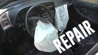 How to fix deployed airbag on a car   "joke"