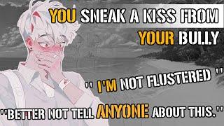 Sneaking a Kiss From Your Tsundere Bully [M4A] [Enemies to lovers] [Tsundere] [Beach RP] [Kissing]