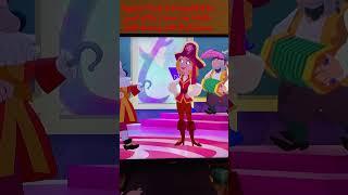 Captain Hook do his part of the Never Sea Waltz when dancing with Red Jessica