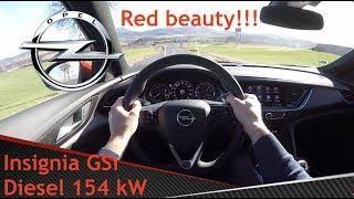 Opel Insignia GSi 2.0 CDTI BiTURBO 4x4 POV Test Drive + Acceleration 0 - 200 km/h