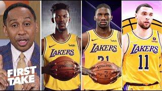 FIRST TAKE | Stephen A. on Lakers are about to make a HUGE BLOCKBUSTER TRADE: Butler, Embiid or Zach