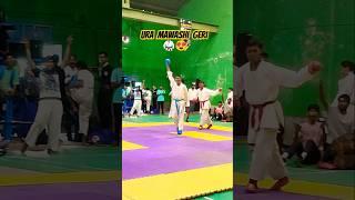 Karate Kumite University Game Perfect Ura Mawashi Geri #shorts #karate #viralshorts #viralvideo