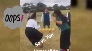 Tongan got hit from a samoan girl