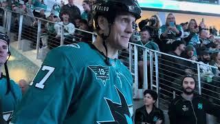 Up Close at the Player Intros at the 2024 Sharks Legends Game