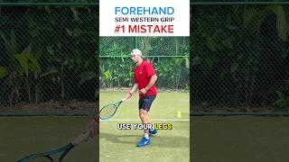 Semi Western Grip Fix (#1 tennis forehand Mistake) #tennis #tennisforehand #forehand #tennistips