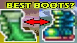 [OUTDATED]Terraria 1.4 | Which Boots Are The Best? | Amphibian Boots vs. Terraspark Boots