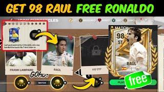 HOW TO GET 98 RAUL MYSTERY NEW ICON CHRONICLES FREE RONALDO UNLOCK CARLOS IN EA FC FIFA MOBILE 24
