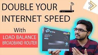 Combine Multiple Internet Speed |TP Link TL-R470T+ Load Balance Broadband Router Review | [in Hindi]