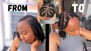 Watch how i created this hairstyle on my microlocs || From this  to that 