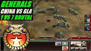 C&C Generals _1 VS 7 Brutal Armies( 1 China vs 7 GLA)