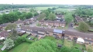 Aerial views of Broadwater Stevenage UK.