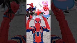 Spiderman and Venom + Peppa Pig and George EXE = Marvel Animation #spiderman #marvel #peppapig