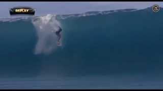 Kai Otton wipeout Round 1 Billabong Pro Teahupoo