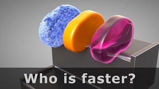 Softbody Simulation V81  | WHO IS FASTER ️ C4D4U