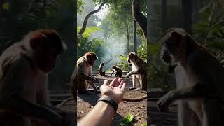 Part 22: Photographer tries to approach small monkeys in the forest.