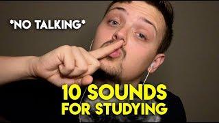 ASMR | 10 Sounds to Help You Study & Focus (no talking) | White Noise