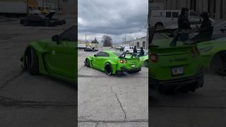 Green Liberty Walked Nissan GT-R￼ #libertywalk #capturedbybarrett #nissangtr #bagged #cars