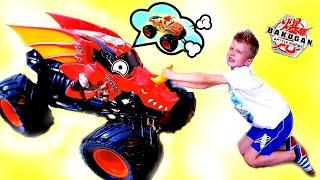 Monster trucks hot wheels track play with Mini Korzhyk / kids funny short video Play in the Mud