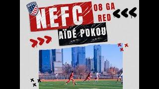 Aïdé Pokou #10  NEFC 08 GA red vs  Cedar Stars Academy - Bergen 08G GA