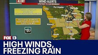 Seattle weather: Highs winds, freezing rain at mountain passes | FOX 13 Seattle