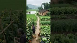 Watermelon Harvest in the Garden | PEACEFUL Rural Life from My Grandparents