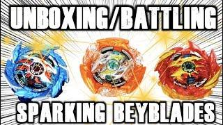 Unboxing and Battling ALL Beyblade Burst Sparking Beyblades!