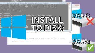 Install Windows to Disk A: