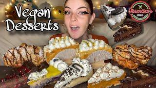 VEGAN DESSERT MUKBANG! | CHEESECAKE, CHOCOLATE CROISSANTS (Vegan) (No Talking)