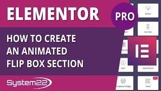 Elementor Pro How To Create An Animated Flip Box Section