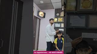 Dr Sunil Tanvar checks ear hole and earwax using the Doorbeen technique. 