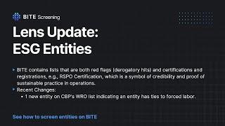 BITE Lens: How can I screen my supply chain for ESG indicators?