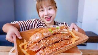 ASMR MIẾN TRÒN TÔM TÍT | ROUND VERMICELLI AND MANTIS SHRIMPS IN SPICY SAUCE EATING SOUNDS| LINH-ASMR