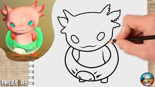 HOW TO DRAW NEW PET FREE FIRE EASY - DRAWING PET FREE FIRE FF STEP BY STEP