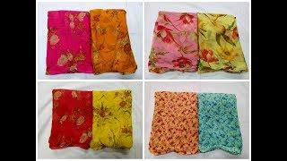 Floral Printed Pure Chiffon Sarees || Latest Pure Chiffon Flower Design Sarees