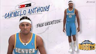 Young Carmelo Anthony Face Creation + Tattoos NBA 2K25